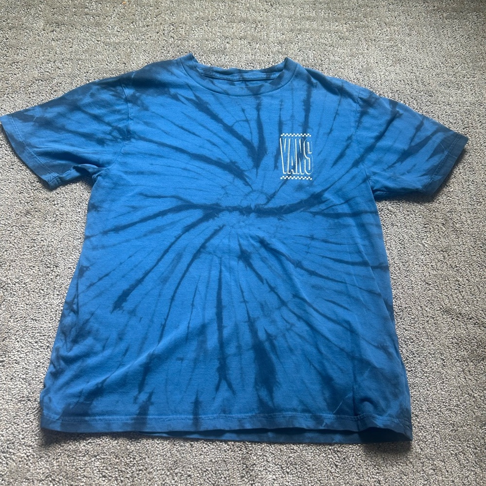 Youth Medium (10/12) Vans Blue Spiral Tie-Dye Tee